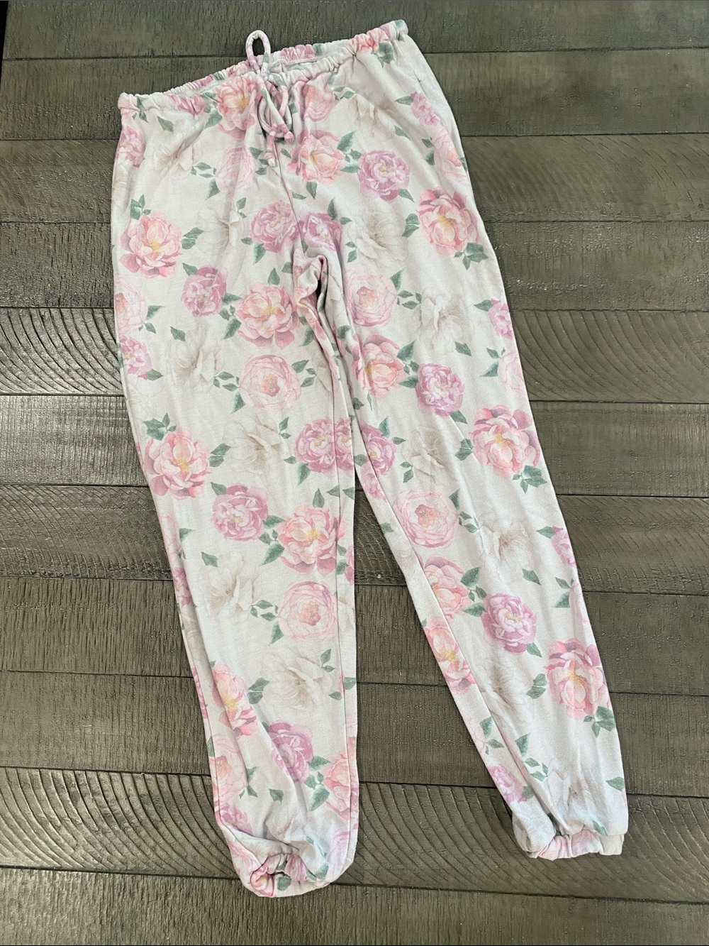 Chaser Pink Floral Drawstring Jogger Pants